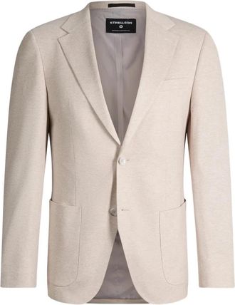 Strellson Fitted Blazer - Heren - Blazers - Beige - M - Leer - Jassen