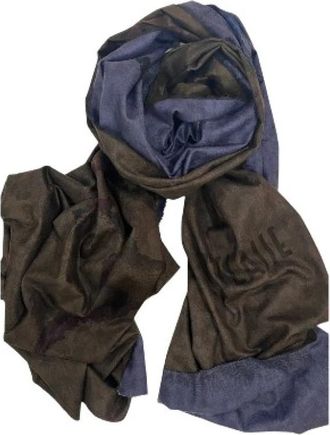 Alviero Martini 1A Classe Stola Geo Color Double - Dames - Wintersjaals - Bruin - ONE Size - Polyester - Accessoires