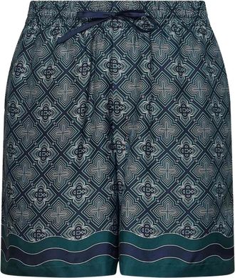 Casablanca Korte Broeken, Heren, Veelkleurig, M, Radiating Monogram Deck Shorts