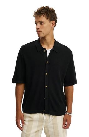 Cotton On Mens Box Fit Knit Shirt in Washed Black at Nordstrom, Size X-Small