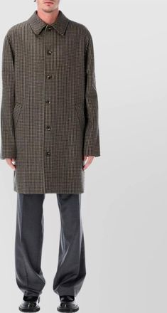 A.P.C. checked wool mid-length coat