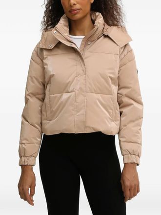 Emporio Armani padded design jacket - women - Fabric - M - Neutrals