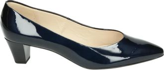 Melluso Blauwe Leren Pumps met G Breedte - Dames - Pumps - Blauw - 40 EU - Schoenen