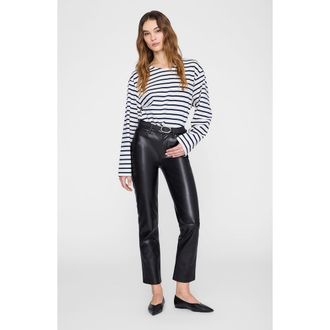 Anine Bing Newton Tee in Navy Stripe at Nordstrom, Size X-Small