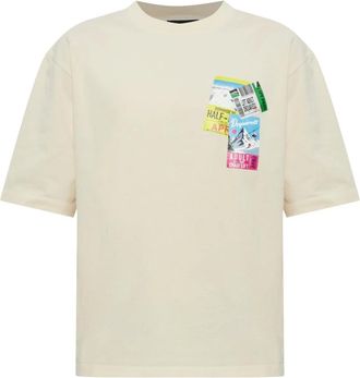 Dsquared2 T-shirt in cotone con patch - - Tops - Uomo - Beige - S