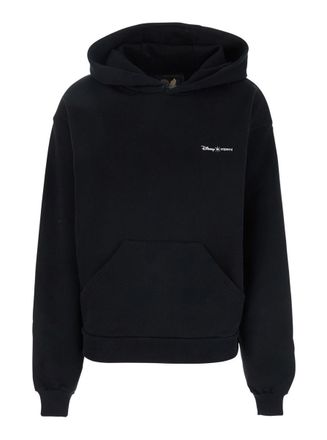 Coperni Black Sweatshirt With Logo Lettering And Front Kangaroo Pocket In Cotton Woman