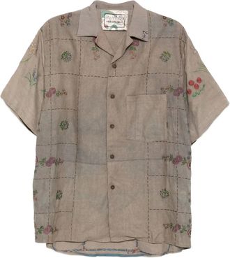 By Walid Camicia con colletto ampio - Verde