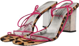 Dolce & Gabbana Multicolor Leather Block Heels Sandals Womens Shoes (Pre-Owned)