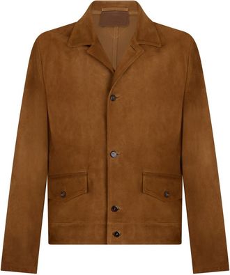 Prada Brown Notched Lapel Jacket