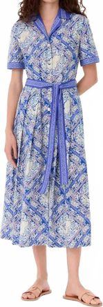 Emporio Sirenuse Claudia Midi Dress In Meadow Print