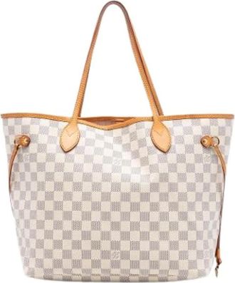 Louis Vuitton Pre-owned Tote Bags, female, White, Size: ONE SIZE Pre-owned Neverfull MM