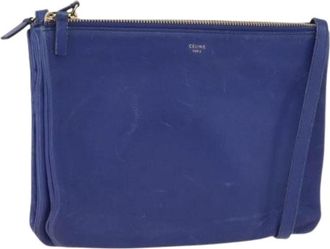 Celine Pre-owned Vintage Schoudertas - Dames - Vintage Schoudertas - Blauw - ONE Size - Leer - Vintage