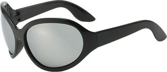 Generic Sunglasses Woman Hip Hop Punk Big Frame For Women Sun glasses Male Female Sunglass,Black Silver 2026