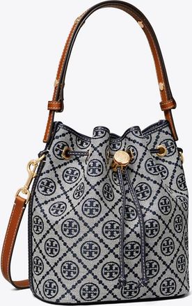 Tory Burch Womens T Monogram Bucket Bag, One Size