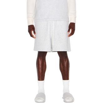SKIMS Relaxed Fleece Lounge Shorts in Light Heather Grey at Nordstrom, Size 4X