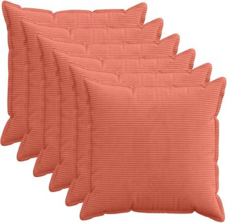 vidaXL Funda De Almohada 6 Uds. Houten Rojo Naranja 65 X 65 Cm Pana Vidaxl