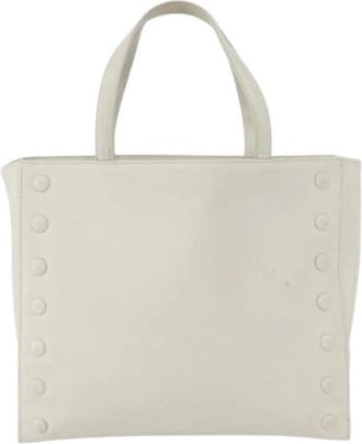 Celine Pre-owned Vintage Tote Bag - Dames - Vintage Shopper - Wit - ONE Size - Leer - Vintage
