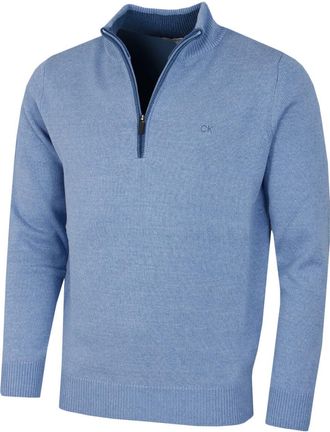 Calvin Klein Mens 1/2 Zip CK Golf Sweater - Sky Marl - XXXXXL