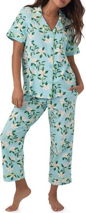 Bedhead Pajamas Print Stretch Organic Cotton Jersey Crop Pajamas in Belle Blossoms at Nordstrom, Size X-Large