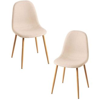 Regalos Miguel Packs Sillas Comedor - Pack 2 Sillas Teok Tela - Beige