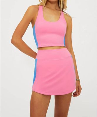 Beach Riot Yara Racerback Crop Top In Cosmos Colorblock