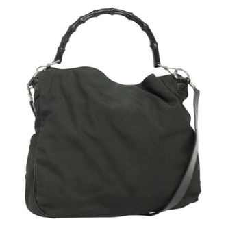 Gucci Pre-owned Nylon gucci-bags - Dames - Vintage Handtas - Groen - ONE Size - Nylon - Vintage
