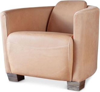 PIB Sillón en cuero marrón claro