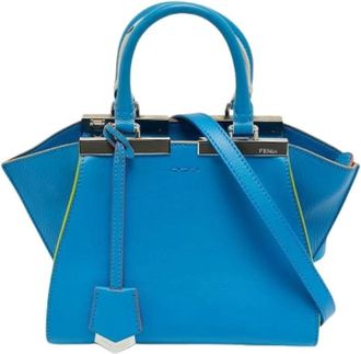 Fendi Pre-owned Handbags, female, Blue, Size: ONE SIZE Pre-owned Vintage Leather Handbag