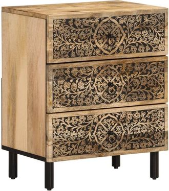 vidaXL Mesita de noche madera maciza de mango 50x33x60 cm Vidaxl