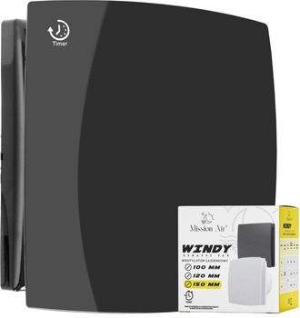 OEM Ventilador De Ba&ntilde;o Windy 150 T, Negro