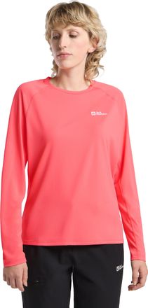Jack Wolfskin Funktionsshirt JACK WOLFSKIN PRELIGHT SWIFT LS W, Damen, Gr. L (42/44), sunset, coral, Obermaterial: 100% Polyester, Shirts Funktionsshirt