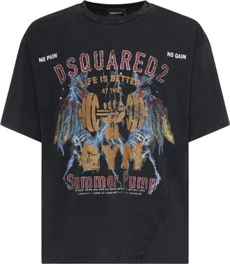 Dsquared2 Rock Wash Iron T-shirt - Heren - T-shirts - Grijs - S - Katoen - Tops