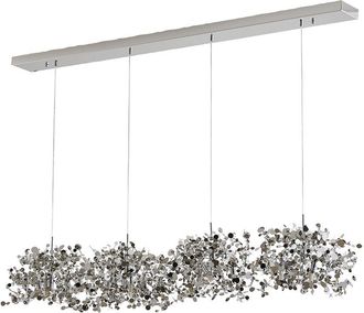 Bethel International 12-Light Stainless Steel Island Lighting