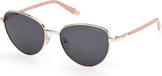 Skechers SE00155 Polarized 29D Womens Sunglasses Gold Size 54