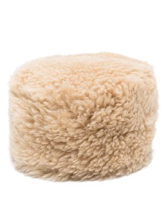 Toteme shearling pillbox hat - Neutrals