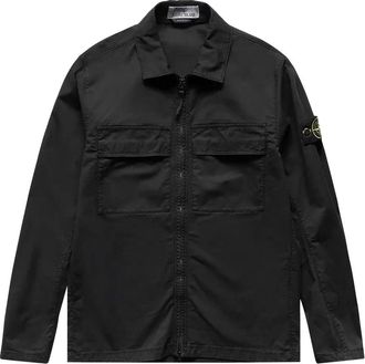 Stone Island Compass Logo Shirt Jacket Black 781510210-V0029