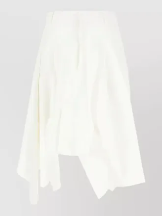 Niccol&ograve; Pasqualetti asymmetric linen blend skirt