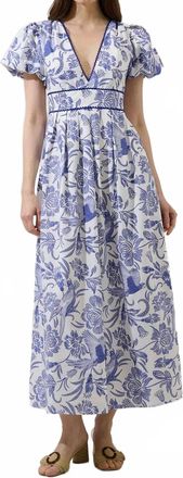 Sugarlips Jaylene Pleated Maxi Dress In Virda Floral