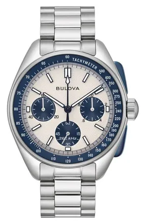 Bulova Lunar Pilot Chronograph Watch, 43.5mm in Silver-Tone at Nordstrom