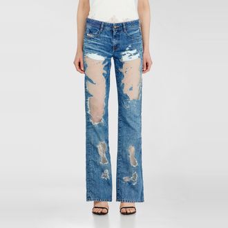 Diesel Bootcut Jeans Low Waist 1969 D-Ebbey, Medium blue, Zip fly
