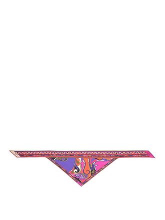 Emilio Pucci Bandeau Triangle Scarf In Orchid Print
