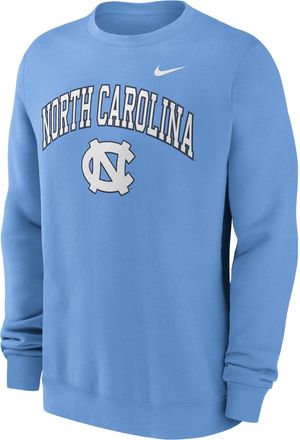 Nike North Carolina Arch Nike Mens College Pullover Crew in Blue | NKPU4EYNCN-Y48