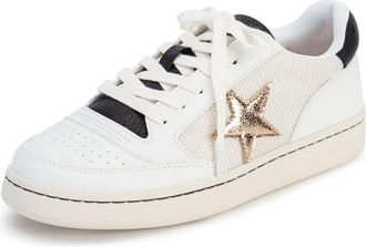 Yellow Box Womens Cardona Court Sneaker In White/black