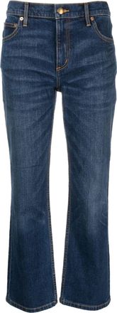 Tory Burch cropped flared jeans - women - Cotton/Spandex/Elastane - 26 - Blue
