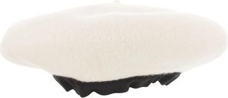 Patou Wolmuts met grosgrain strik - Dames - Hoeden - Wit - L - Wol - Accessoires