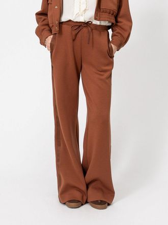 Twinset Pantaloni jogging in jersey a gamba larga con coulisse