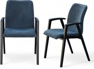 HOME AFFAIRE Armlehnstuhl »Loreen Esszimmerstuhl, Polsterstuhl, Wohnstuhl, Essstuhl mit Armlehnen« (Set) 2 Stk.Massivholzgestell und Armlehnen, stilvoll, bequem, D