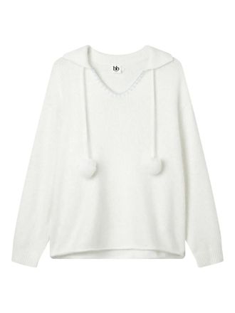 B+ab Trui met pompon - Wit