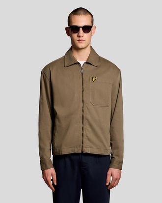Lyle & Scott X569 Zip Overhemd in Saliegroen