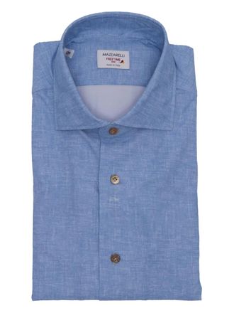 Mazzarelli Katoenen overhemd - Blauw